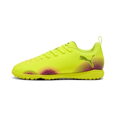 Image de Puma Future 8 PLAY TT JR Unisex Chaussures de foot multicrampons pour enfants, Taille: 34, Yellow alert/black/sun struck Matière synthétique