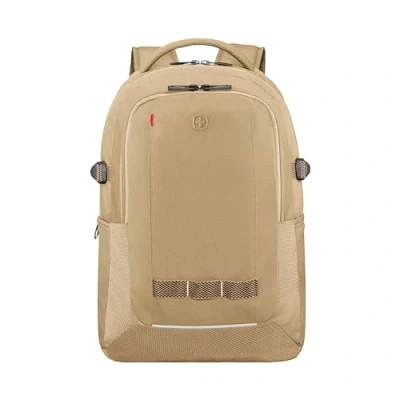 Image de WENGER RYDE 653185 Laptop Backpack with Tablet Compartment, Notebook up to 16 inches, 10 Organiser, 26 L, Women Men, Office, Business, Travel, University, Cream, Sustainable,