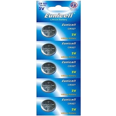 Image de Lot de 5 piles cR927 eunicell produit pile bouton lithium 3 v distri...
