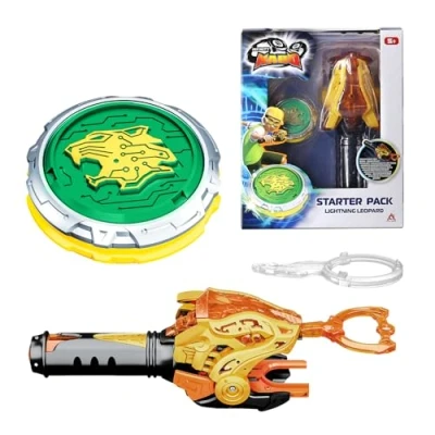 Image de Infinity Nado Toupie pour Enfants Jouets en métal garçons, Battle Tops Launcher Spinning garçons à partir de 5 6 7 8 9 10 11 12 Ans, Starter Pack Lightning Leopard
