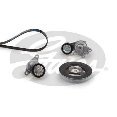 Image de GATES K046PK1020EST Jeu de courroies trapézoïdales à nervures avec poulie d&#039;entrainement pour vilebrequin CITROËN: C3 II, DS3 3 portes, Picasso