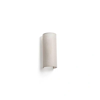 Image de FARO Otton Applique ronde en lin vers le bas à 2 lumières verticales