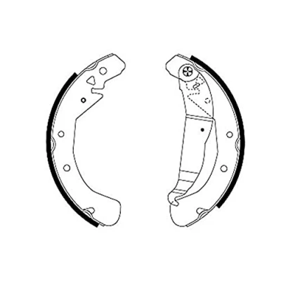 Image de HELLA 8DB 355 001 631 Mâchoires De frein 230 42 avec levier à main OPEL: Vectra B Berline, Zafira A, Astra G CC, VAUXHALL: Mk3 CC