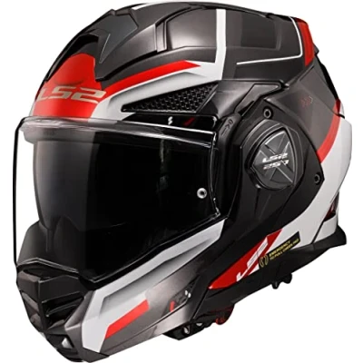 Image de LS2, Casque Moto modulable ADVANT X Spectrum Black White Red, L