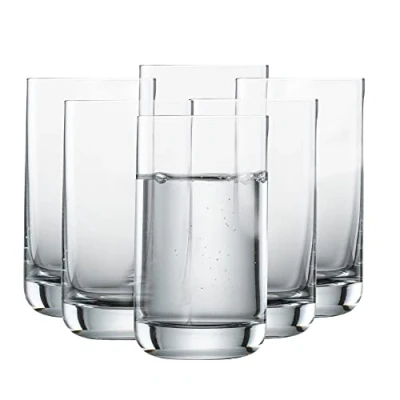 Image de Schott Zwiesel Lot de 6 gobelets polyvalents simples en cristal Tritan pour eau ou jus, passent au lave vaisselle, fabriqués Allemagne (n d&#039;article 123661)