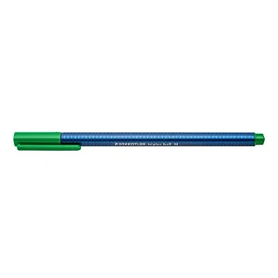 Image de Staedtler Triplus Ball 437, Stylos Bille De Couleur, Forme Triangulaire Ergonomique, Largeur Trait M, Étui Carton Avec 1 Verts Assortis, 437 M 5 Ve