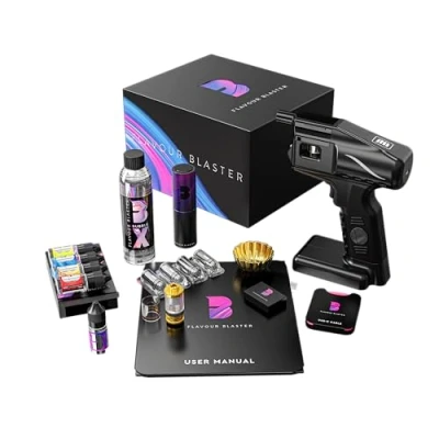 Image de Flavour Blaster Kit de Pistolet à bulles et fumée Machine cocktail fumer Arômes comestibles pour rehausser les boissons aliments avec des nuages riches en