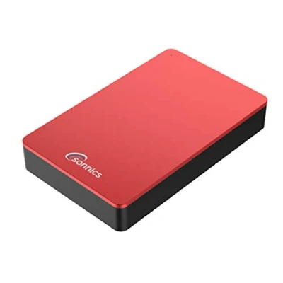 Image de Sonnics 320GB USB 3.0 Externe Desktop Durs Disques pour Fenêtres PC, Mac, Smart TV, Xbox One &amp; PS4, Rouge