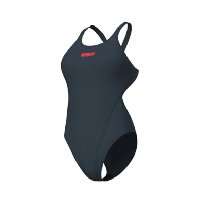 Image de Arena Womens TEAM Swimsuit TECH Solid Maillot de bain, Femme, Taille: 36, Asphalt/bright coral
