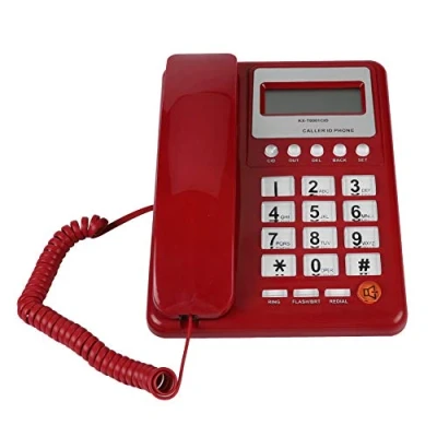 Image de ASHATA téléphone Fixe Filaire, Telephone Bureau avec écran LCD Affichage, Filaire Fonction Flash de Recomposition Identification Automatique DTMF/FSK pour Maison/Hotel
