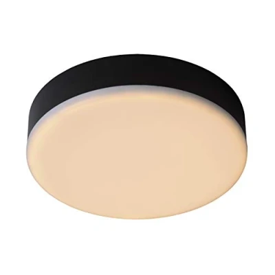 Image de Lucide Ceres LED plafonnier de salle bains Ø 21,5 x 5 cm 30W dimmable incl. IP44 noir