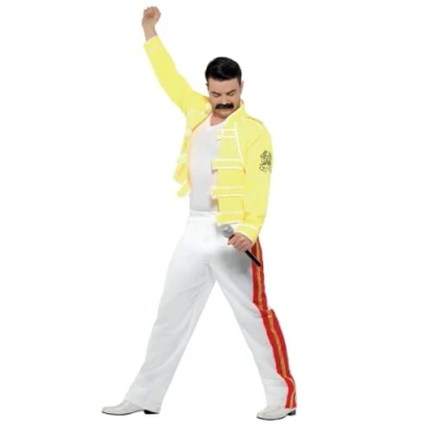 Image de Smiffys Costume de Freddie Mercury, Queen, jaune, avec veste et pantalon