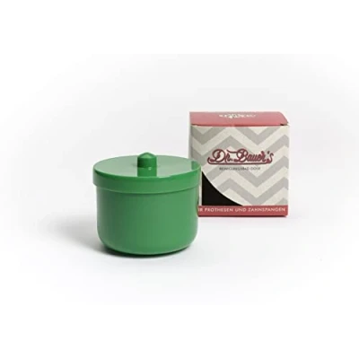 Image de Dr. Bauer&#039;s Boîte de nettoyage avec insert pour prothèse dentier appareil dentaire vert (1 pièce),