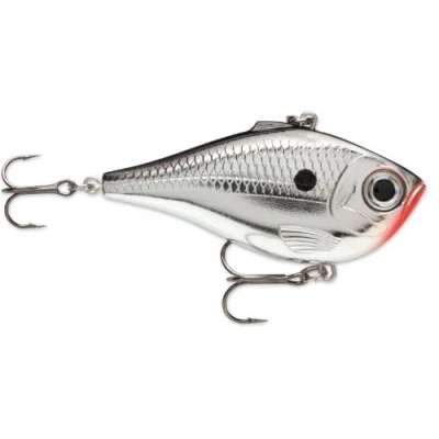 Image de Rapala Leurre de Pêche Rippin’ Rap Matériel Corps Fin et sans Bavette d&#039;eau Douce Profondeur Nage Variable 5cm / 9g Fabriqué en Estonie Chrome Adulte Unisexe, Multicolore, Standard