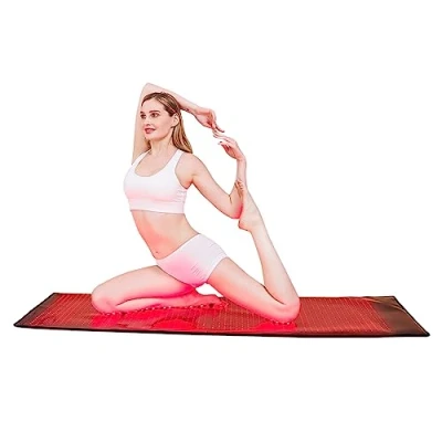 Image de JOBYNA Thérapie infrarouge, Tapis de par Lumière infrarouge pour tout le corps, Rouge 660nm et 850nm soulager la douleur avec étuis protection, 170 * 60CM