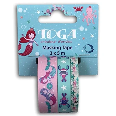 Image de Toga 3 Masking Tape x 5m Sous La Mer, Multicolore, non applicable