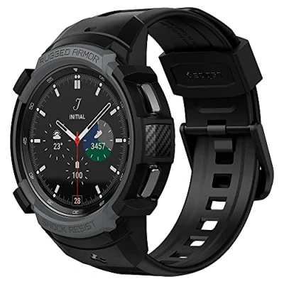 Image de Spigen Rugged Armor Pro Conçu pour Galaxy Watch 4 Classic Case with Band 46mm Charcoal Gray