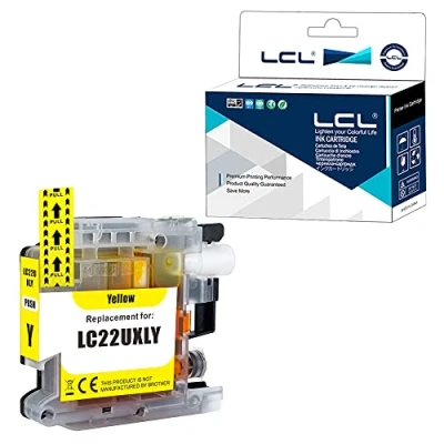 Image de LCL Cartouche d&#039;encre Compatible LC22U LC22UY XL High Yield (1 Jaune) Remplacement pour Brother DCP J785DW MFC J985DW