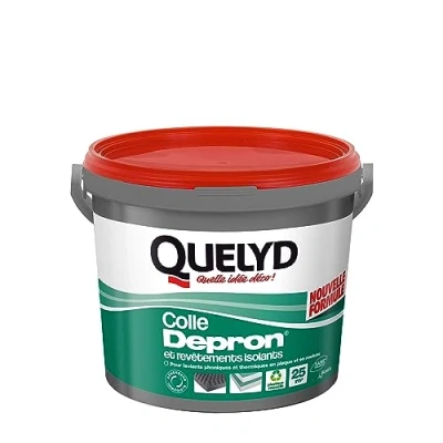 Image de Quelyd Colle Pour Plaques Depron et Revêtement Isolants Isolation Mur Plafond Maintien Immédiat Sans Solvant 1 Seau 6 kg