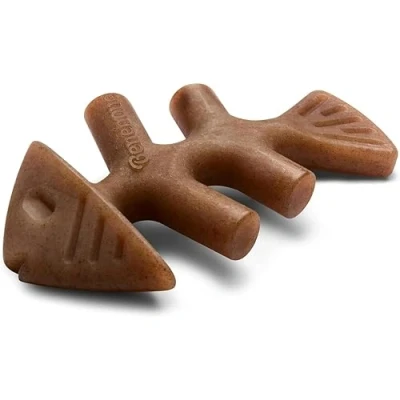 Image de Benebone Jouet à mâcher Indestructible en arête de Poisson pour Les mâcheurs agressifs, Durable et résistant briser l&#039;ennui des Chiens, véritable saveur Saumon Jack, Petits
