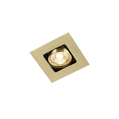 Image de QAZQA artemis Spot encastrable 1 lumière L 100 mm Noir et Or Art Deco, Design, Classique/Antique, Rustique éclairage intérieur Salon I Chambre Cuisine Salle à manger