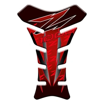 Image de Protège réservoir adhésif en résine effet 3D compatible avec Kawasaki Z1000 (rouge)