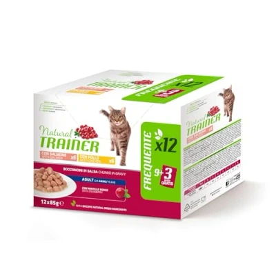 Image de Trainer Nourriture Humide pour Chats Adultes Multipack Poulet &amp; Saumon 12 x 85 g