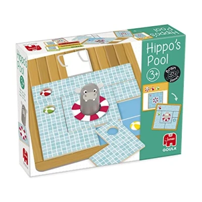 Image de Goula Hippo&#039;s Pool Jeu de Logique 30 Cartes Défis avec 3 Niveaux Difficulté Société pour Enfants A partir ans