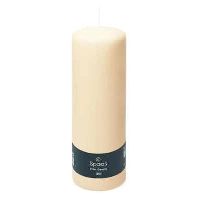 Image de Ivyline Bougie Pilier Cylindre 80/250 mm, ± 115 Heures, Non parfumée Ivoire
