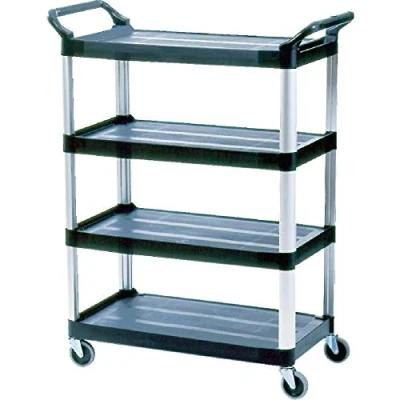 Image de Rubbermaid Commercial Products Bac de manutention HDPE commerciale 51 x 40 5/8 &quot;x 20 pouces sur support 136 kg 4 Chariot Service Noir
