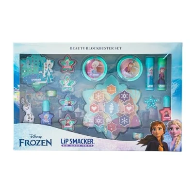 Image de Lip Smacker Frozen Blockbuster Set, Ensemble Maquillage avec Baumes et Gloss à Lèvres, Crèmes Vernis Ongles pour un Look de Princesse, Accessoires Inclus