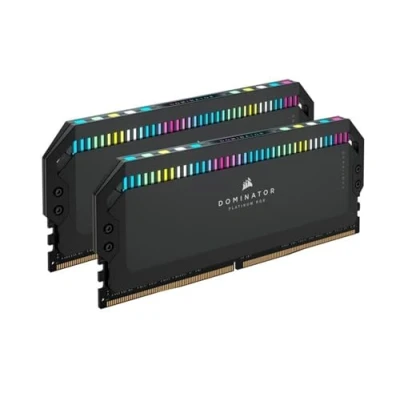 Image de CORSAIR DOMINATOR PLATINUM RGB DDR5 RAM 64Go (2x32Go) 5200MHz CL40 Intel XMP Compatible iCUE Mémoire d&#039;Ordinateur Noir (CMT64GX5M2B5200C40)