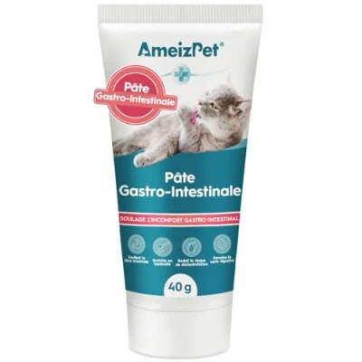 Image de AmeizPet Pâte Gastro Intestinale pour Chats, Soutien Intestinal la Santé et Flore Intestinale, Complément Digestif Chats Chatons, 40g (1.4 Oz)