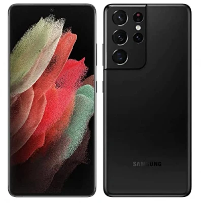 Image de Samsung Galaxy S21 Ultra 5G Smartphone 256 Go, 12 Go de RAM, double SIM, noir (reconditionné)