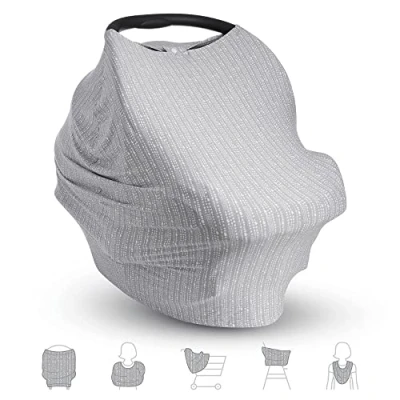 Image de Munchkin XtraGuard 5 en 1. Multi usages Couverture Allaitement’ Bebe de Maternité. Elastique Écharpe Soins Tablier d’intimité pour Mamans’