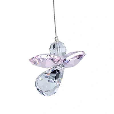 Image de Wild Things Pendentif en cristal Swarovski Pierre de naissance Motif : Ange, OCTOBER ROSE