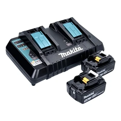 Image de Power Source KIT avec 2x Batteries 5 Ah + Chargeur double DC18RD Makita 18 V