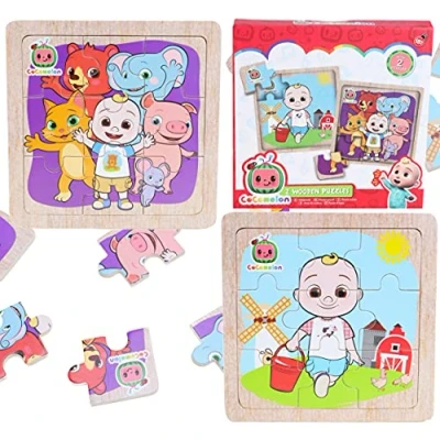 Image de Toyland® Cocomelon My First Puzzles Pack de 2 en Bois Jouets pour Tout Petits À partir 18 Mois