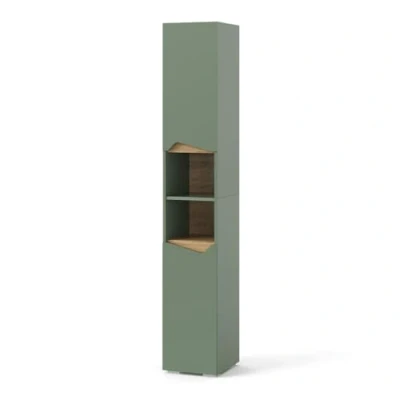 Image de Vicco &quot;Marelle, Vert/Artisan, 30x180cm avec Portes et Compartiments Ouverts