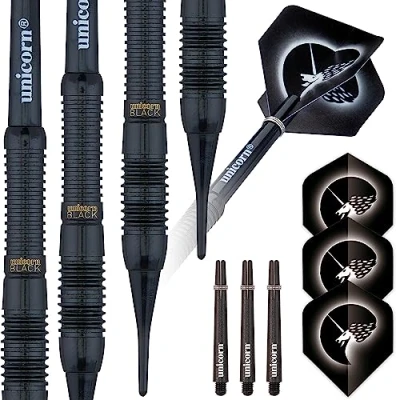 Image de ‎Unicorn Noir Core Style 2 Fléchettes à Pointe Souple en Laiton Unisexe, 16 g