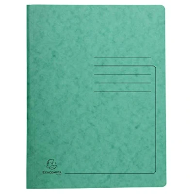 Image de Exacompta Réf. 240223E 1 chemise de classement à ressort en carte lustrée 355 g/m² couverture imprimée certifiée FSC® dimensions 24 x 32 cm pour documents format A4 couleur vert