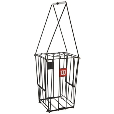 Image de Wilson Panier pour le Ramassage des balles, Ball Pick Up, Contient jusqu&#039;à 75 Inoxydable, Noir, WRZ323700