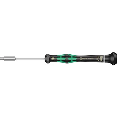 Image de Wera 05118128001 2069 Tournevis électronicien à douille, 3/32 pouce x 60 mm, Noir/vert