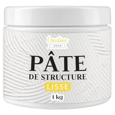 Image de Creative Deco Modeling Paste Pâte de Structure Lisse 1kg à Relief pour Peinture Acrylique Modelling Texturée Pate Modelage Effet 3D et Texture Art