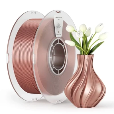 Image de PLA Silk Filament 1,75mm kexcelled, Surface en Soie, Brillance soyeuse, High Tenacity, Upgrade 3D Printing Filament, Précision Dimensionnelle +/ 0,03mm, Bobine de 1kg (2,2lbs), Rouge Cuivré