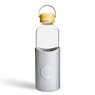 Image de Neon Kactus Bouteille d&#039;eau en verre transparente réutilisable fabriquée borosilicate Pour boissons chaudes et froides Durable, étanche, antidérapante passe au