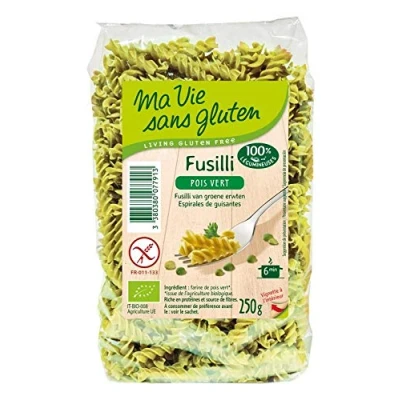 Image de Ma Vie Sans luten Fusilli Pois Vert 0.25 g 1 Unité