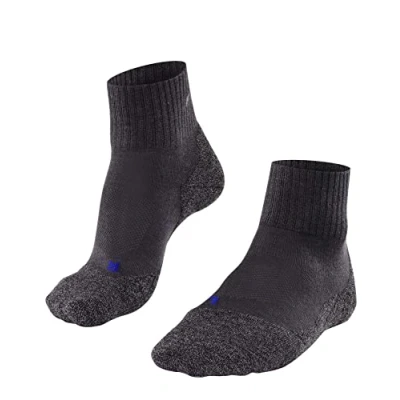 Image de FALKE TK2 Explore Cool Short M SSO respirantes épaisses anti ampoule 1 paire, Chaussettes de randonnée Homme, Gris (Asphalt Melange 3180), 46 48