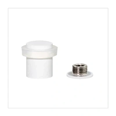 Image de EVI Herrajes Butée De Porte 25 x 27 mm Base filetée Caoutchouc Blanc En Silicone Naturel Acier Inoxydabl Laqué Outils, Vis + Cheville Fixation Compris Mod. I 181 B CB BL