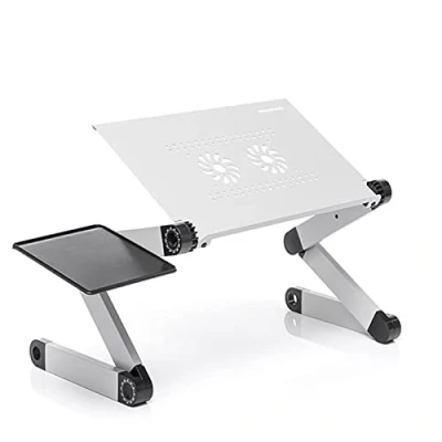 Image de HISTOIRE DE LA BOUTIQUE OMNIBLE : Table Support Multipositions réglable pour Ordinateur Portable Laptop Bureau Pliable avec Plateau Souris